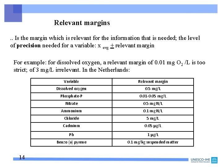 Relevant margins. . Is the margin which is relevant for the information that is