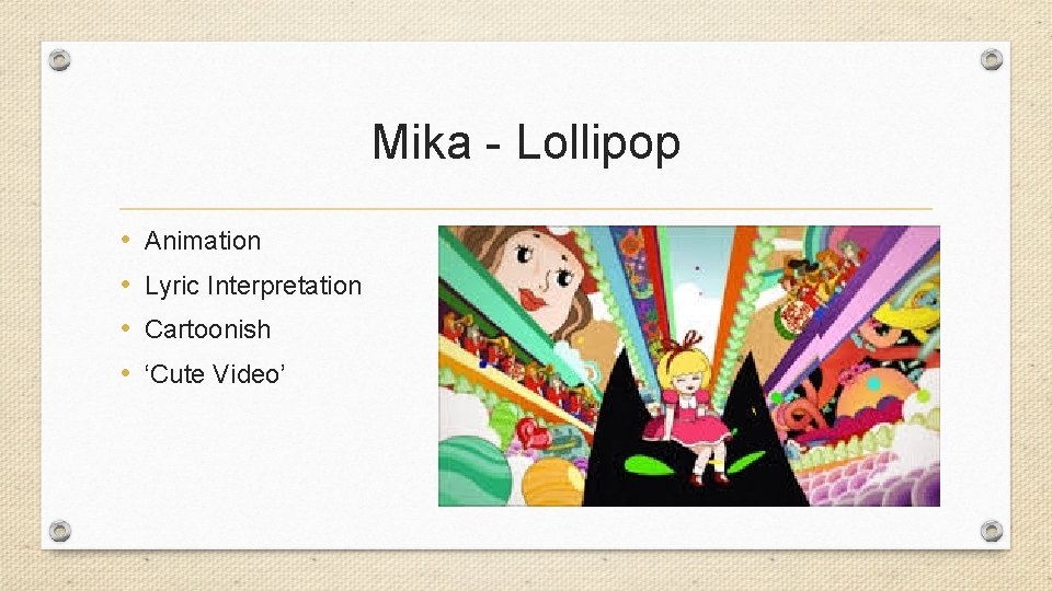 Mika - Lollipop • • Animation Lyric Interpretation Cartoonish ‘Cute Video’ 