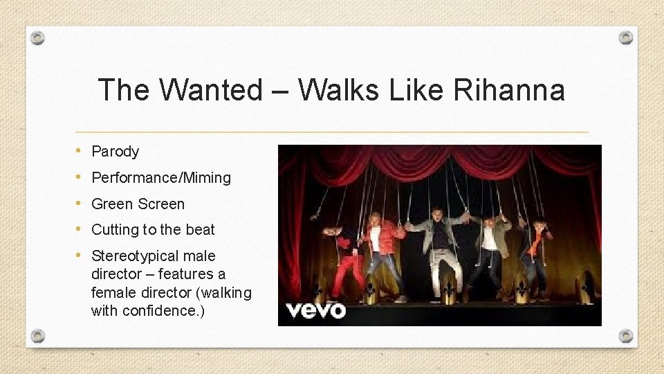 The Wanted – Walks Like Rihanna • • • Parody Performance/Miming Green Screen Cutting