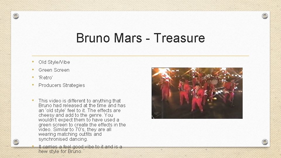 Bruno Mars - Treasure • • Old Style/Vibe Green Screen ‘Retro’ Producers Strategies •