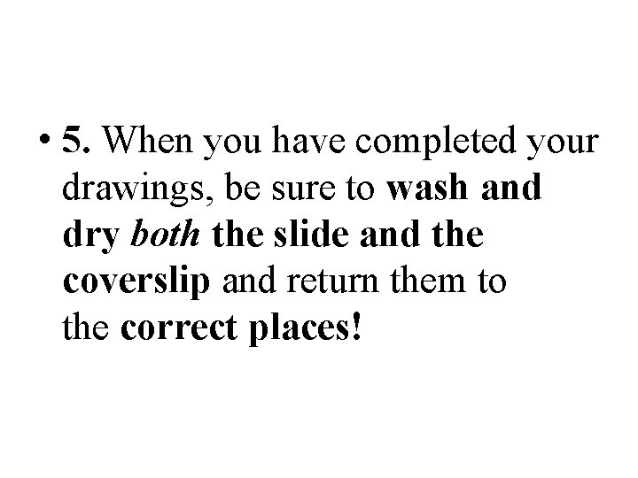  • 5. When you have completed your drawings, be sure to wash and