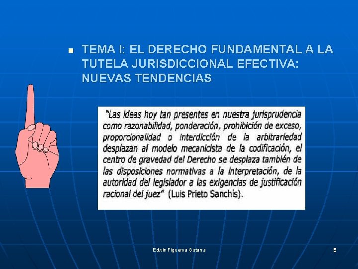 n TEMA I: EL DERECHO FUNDAMENTAL A LA TUTELA JURISDICCIONAL EFECTIVA: NUEVAS TENDENCIAS Edwin n TEMA I: EL DERECHO FUNDAMENTAL A LA TUTELA JURISDICCIONAL EFECTIVA: NUEVAS TENDENCIAS Edwin