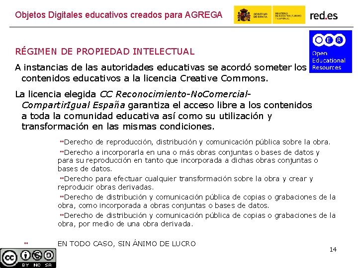 Objetos Digitales educativos creados para AGREGA RÉGIMEN DE PROPIEDAD INTELECTUAL A instancias de las