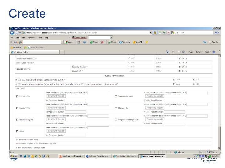 Create 34 / GE Title or job number / 11/23/2020 Create 34 / GE Title or job number / 11/23/2020