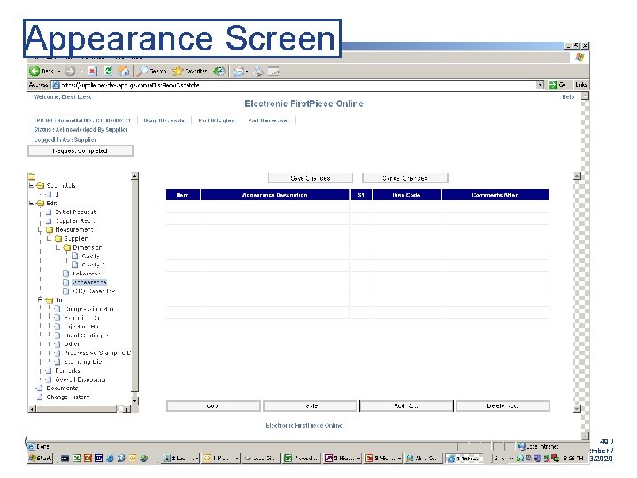 Appearance Screen 49 / GE Title or job number / 11/23/2020 Appearance Screen 49 / GE Title or job number / 11/23/2020