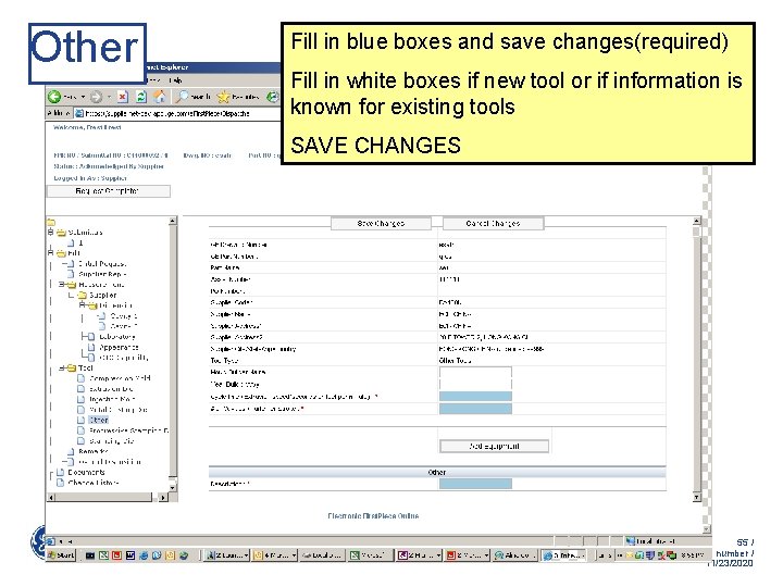 Other Fill in blue boxes and save changes(required) Fill in white boxes if new Other Fill in blue boxes and save changes(required) Fill in white boxes if new