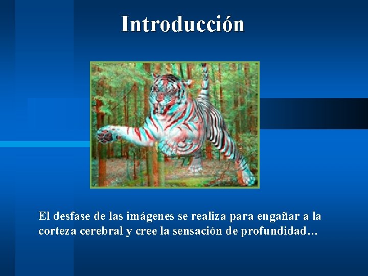 Introducción El desfase de las imágenes se realiza para engañar a la corteza cerebral