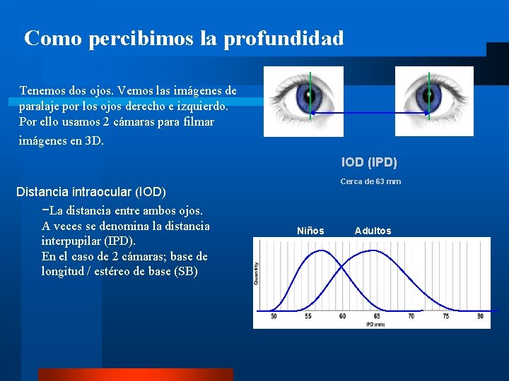 Como percibimos la profundidad Tenemos dos ojos. Vemos las imágenes de paralaje por los