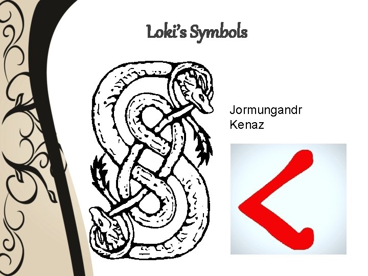 Loki’s Symbols Jormungandr Kenaz 