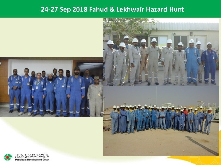 24 -27 Sep 2018 Fahud & Lekhwair Hazard Hunt 