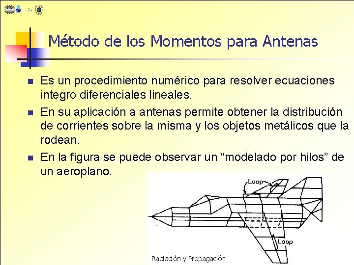 Método de los Momentos para Antenas n n n Es un procedimiento numérico para