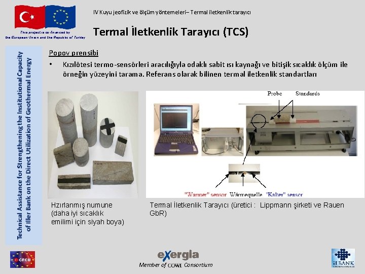 IV Kuyu jeofizik ve ölçüm yöntemeleri– Termal iletkenlik tarayıcı This project is co-financed by