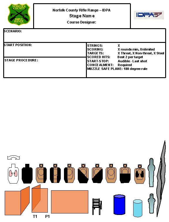 Norfolk County Rifle Range – IDPA Stage Name Course Designer: SCENARIO: START POSITION: STRINGS: