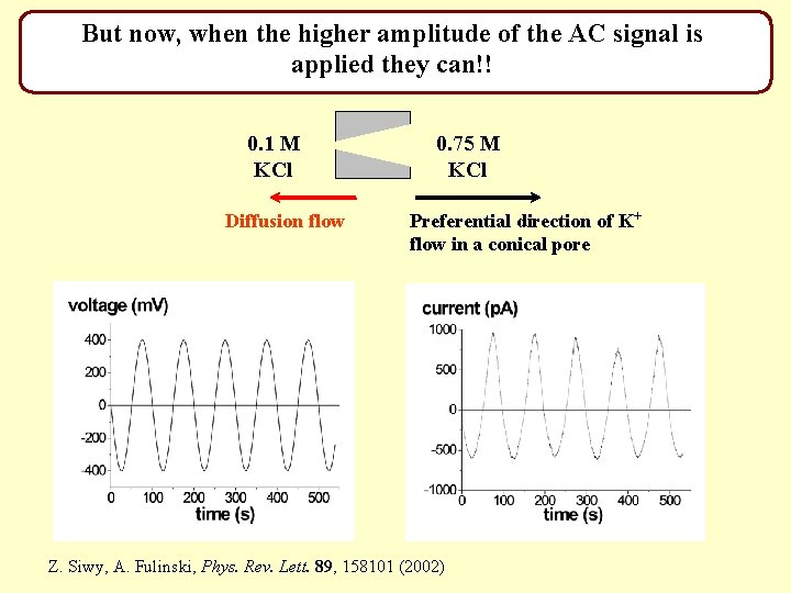 But now, when the higher amplitude of the AC signal is applied they can!!