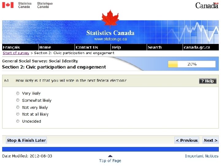 7 Statistics Canada • Statistique Canada 2020 -11 -23 7 Statistics Canada • Statistique Canada 2020 -11 -23
