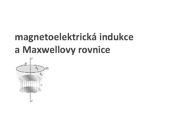 magnetoelektrická indukce a Maxwellovy rovnice 