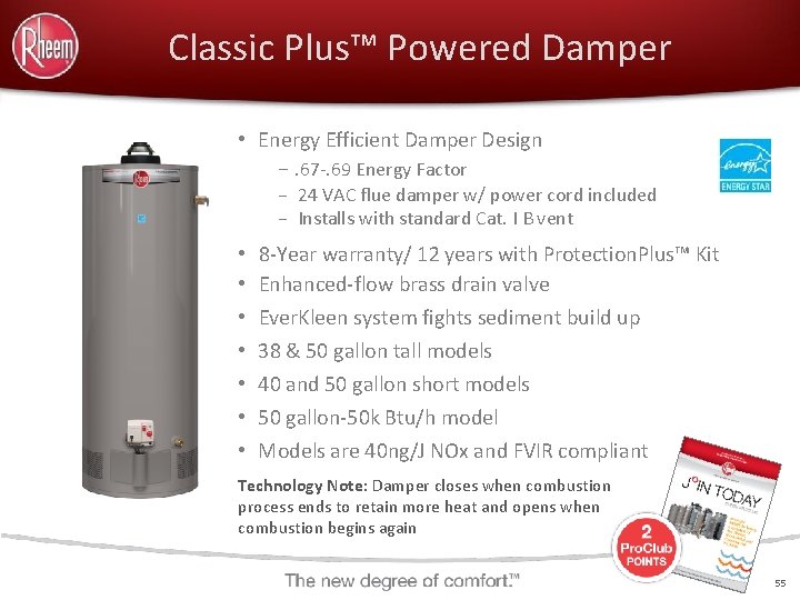 Classic Plus™ Powered Damper • Energy Efficient Damper Design –. 67 -. 69 Energy