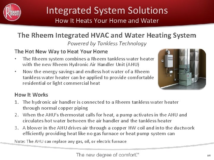 Integrated System Solutions How It Heats Your Home and Water The Rheem Integrated HVAC