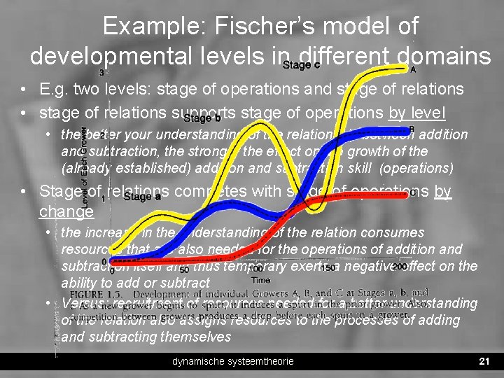 Example: Fischer’s model of developmental levels in different domains • E. g. two levels: