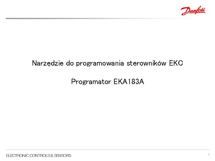 Narzędzie do programowania sterowników EKC Programator EKA 183 A 1 