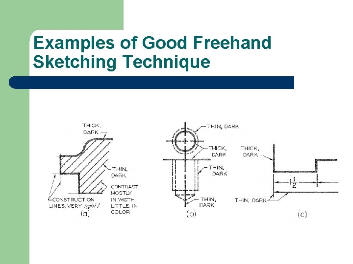 Examples of Good Freehand Sketching Technique 