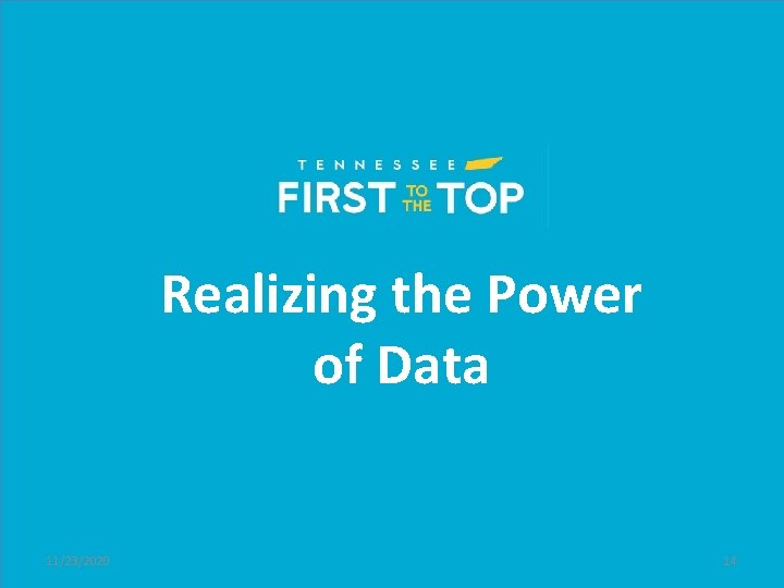 Realizing the Power of Data 11/23/2020 14 