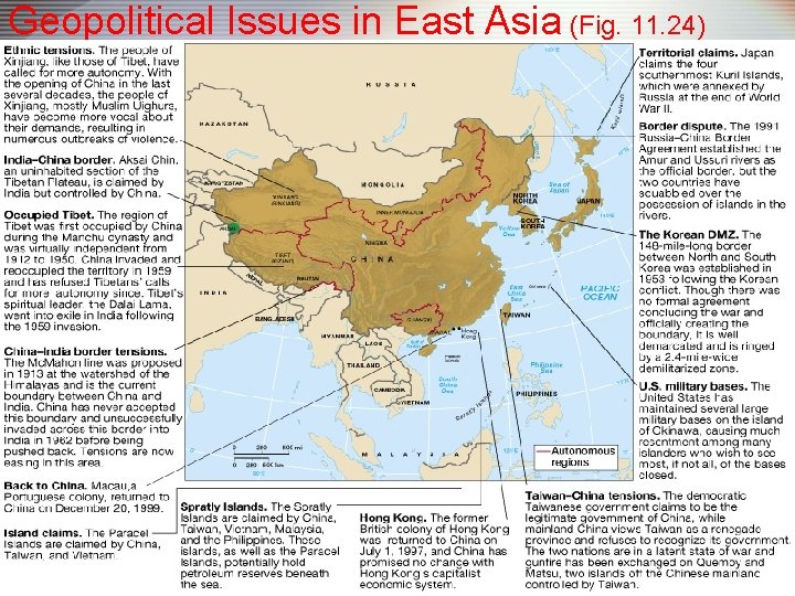 Geopolitical Issues in East Asia (Fig. 11. 24) 