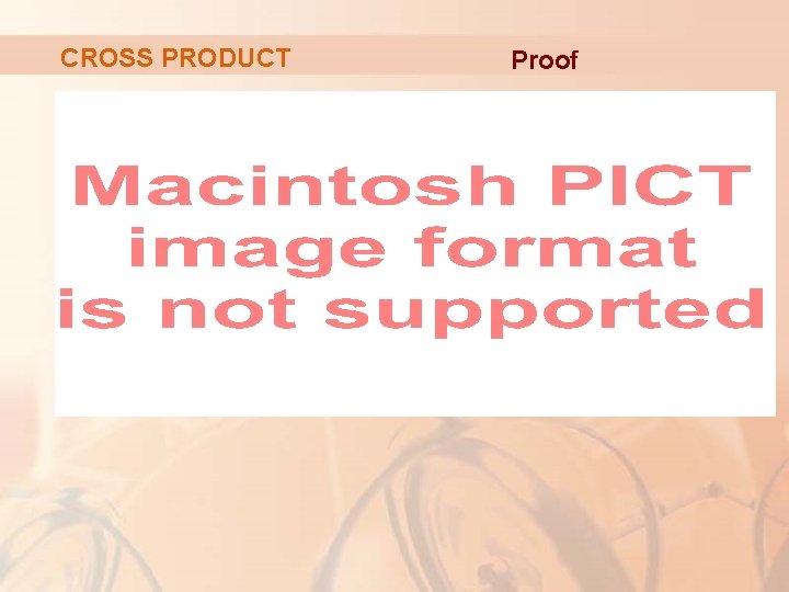 CROSS PRODUCT Proof 