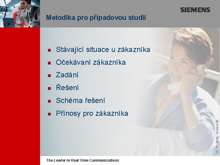 Metodika pro případovou studii Stávající situace u zákazníka n Očekávaní zákazníka n Zadání n