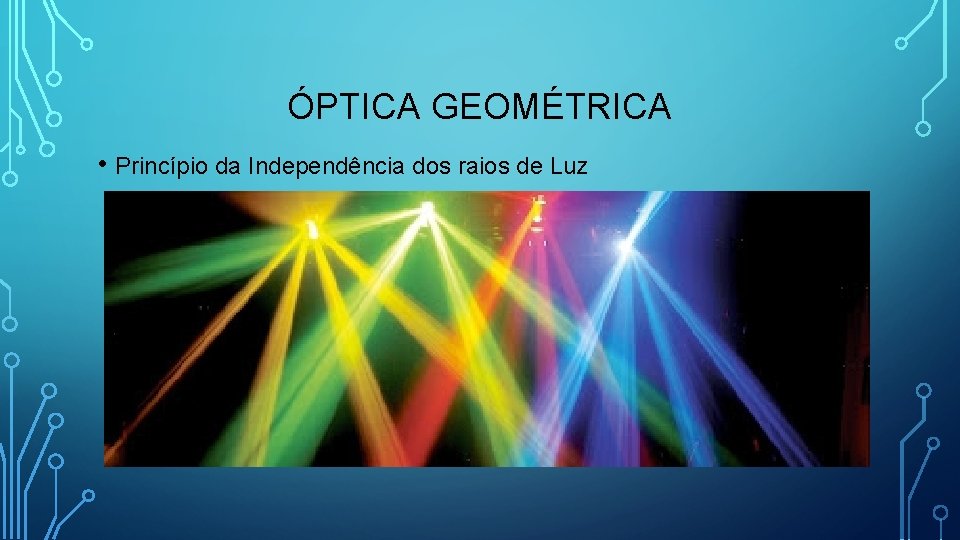 ÓPTICA GEOMÉTRICA • Princípio da Independência dos raios de Luz 