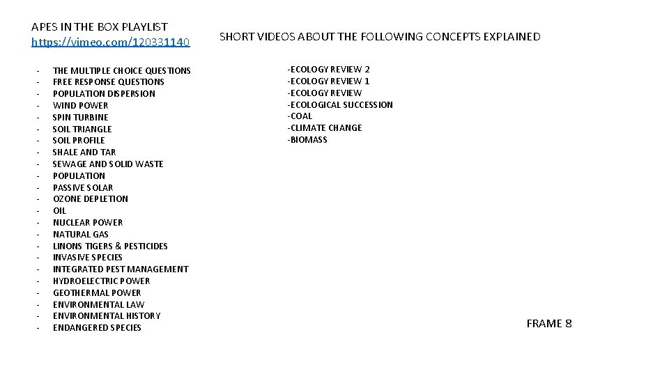 APES IN THE BOX PLAYLIST https: //vimeo. com/120331140 - THE MULTIPLE CHOICE QUESTIONS FREE