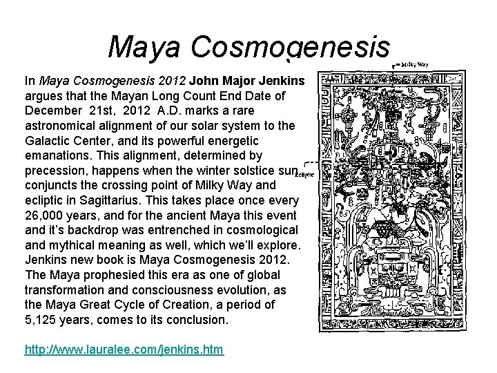 Maya Cosmogenesis In Maya Cosmogenesis 2012 John Major Jenkins argues that the Mayan Long