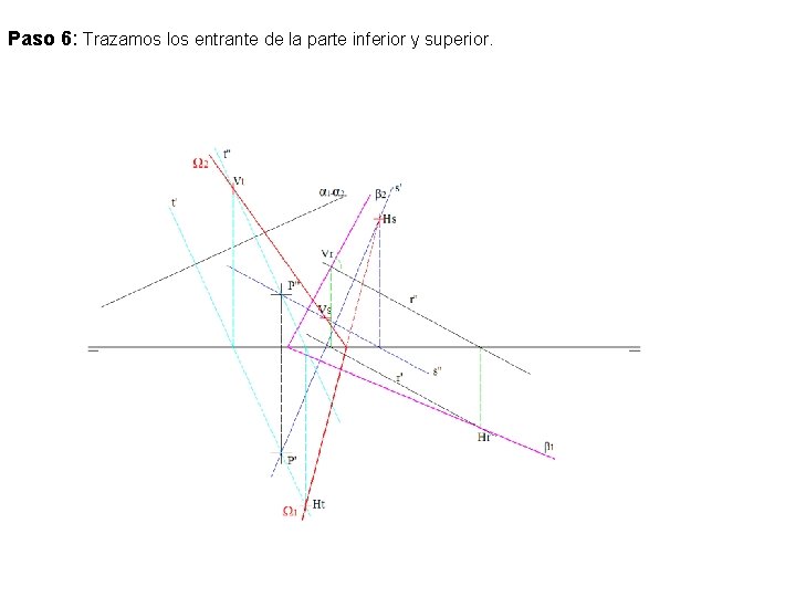 Paso 6: Trazamos los entrante de la parte inferior y superior. 