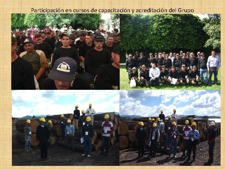 Participación en cursos de capacitación y acreditación del Grupo 