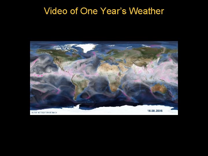 Video of One Year’s Weather 