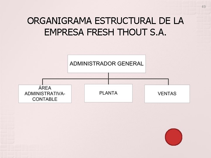 49 ORGANIGRAMA ESTRUCTURAL DE LA EMPRESA FRESH THOUT S. A. 