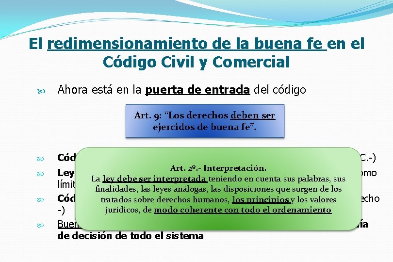 El redimensionamiento de la buena fe en el Código Civil y Comercial Ahora está