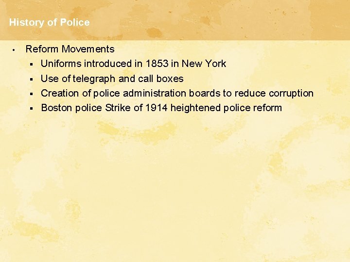 History of Police • Reform Movements § Uniforms introduced in 1853 in New York
