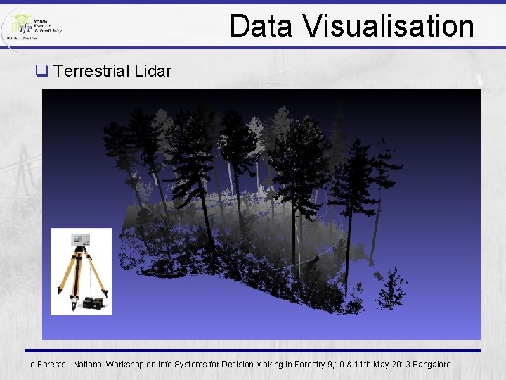 Data Visualisation q Terrestrial Lidar e Forests - National Workshop on Info Systems for