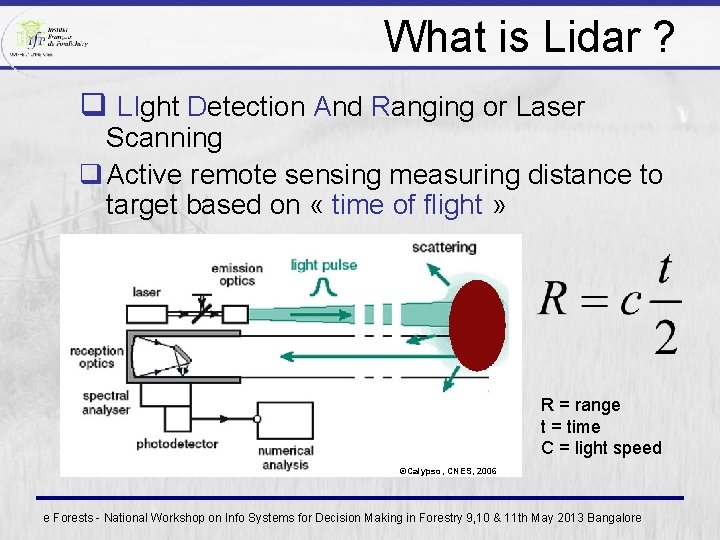 What is Lidar ? q LIght Detection And Ranging or Laser Scanning q Active