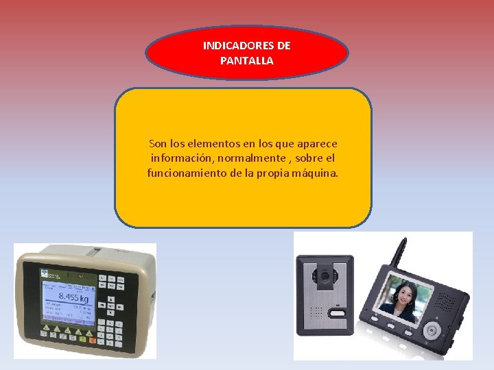 INDICADORES DE PANTALLA Son los elementos en los que aparece información, normalmente , sobre
