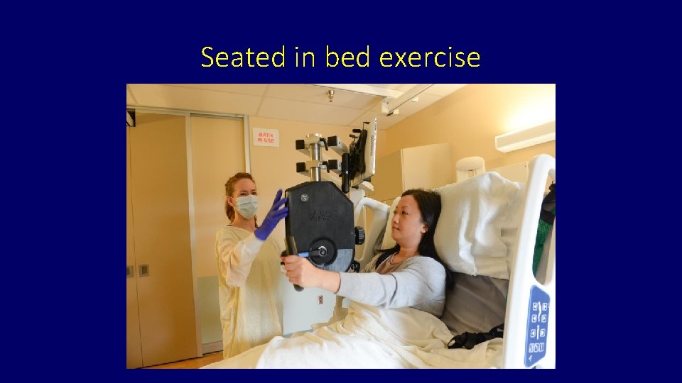 Seated in bed exercise 