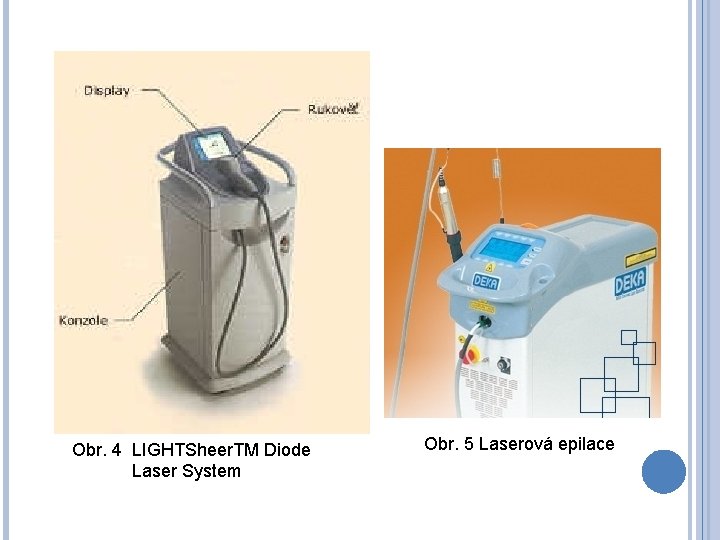Obr. 4 LIGHTSheer. TM Diode Laser System Obr. 5 Laserová epilace 