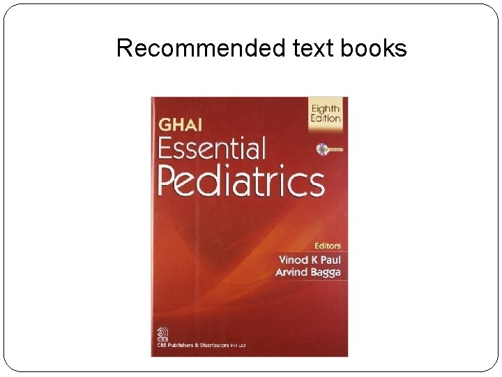 Recommended text books 