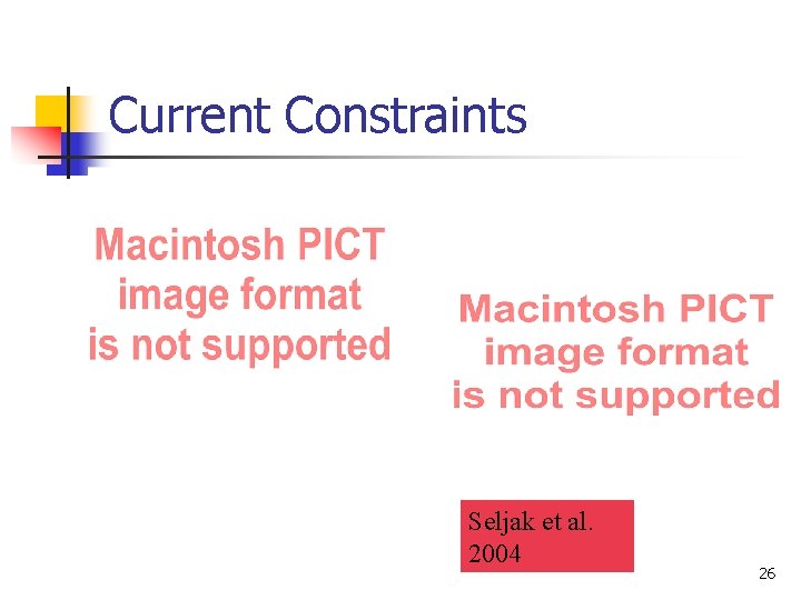 Current Constraints Seljak et al. 2004 26 