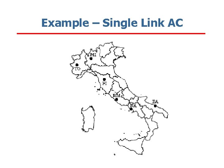 Example – Single Link AC 