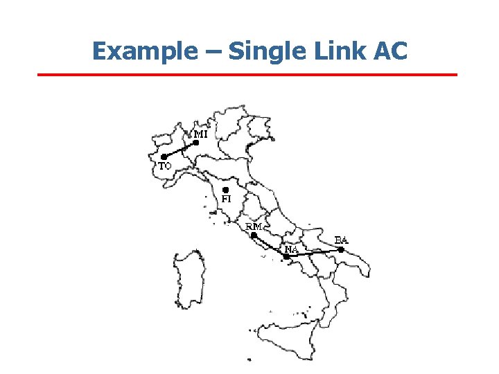 Example – Single Link AC 