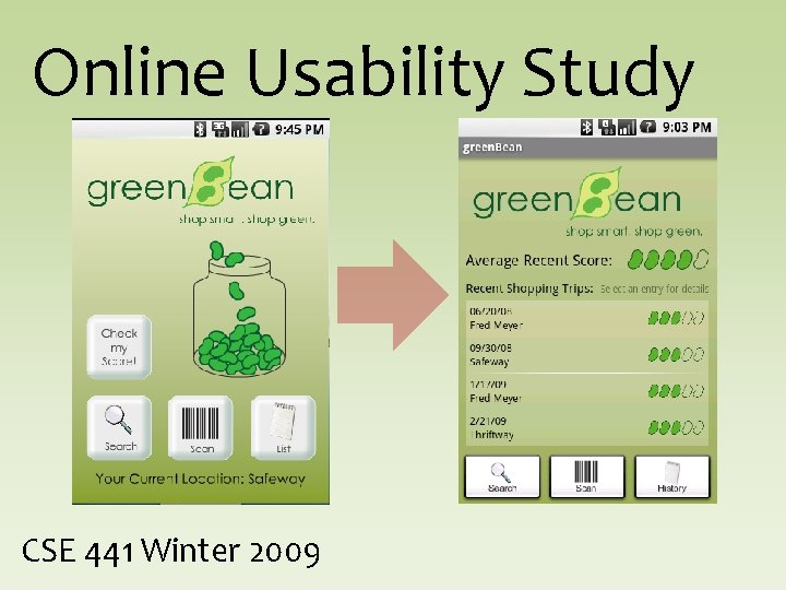 Online Usability Study CSE 441 Winter 2009 