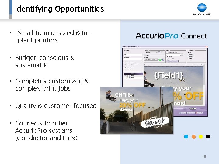 Identifying Opportunities • Small to mid-sized & Inplant printers • Budget-conscious & sustainable •