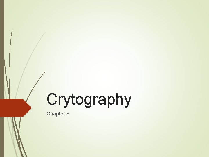 Crytography Chapter 8 